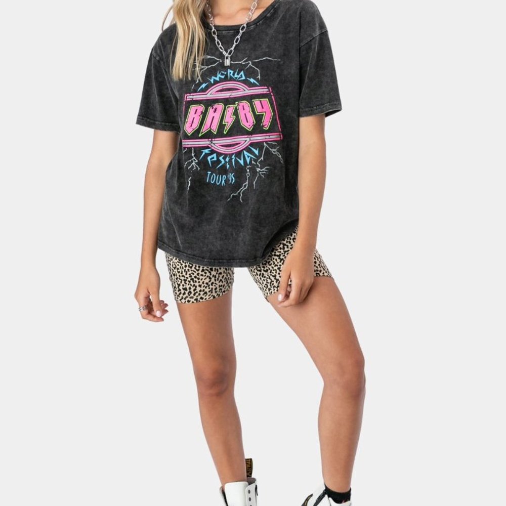 Vintage acid wash graphic tee